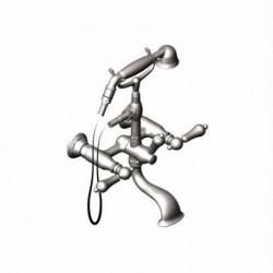Flemish Wall Mount Tub Filler with Hand Held Shower 3WRMC