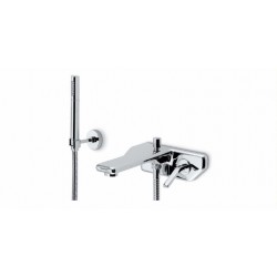 Newform Flux Wall Mounted Bath Mixer with Handshower 64571C-CH