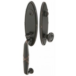 Oval Ribbon & Reed Tubular Handleset