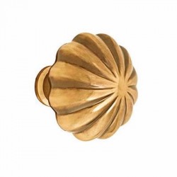 Melon Knob Classic Brass Passage Knobset