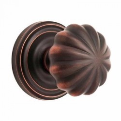 Melon Knob Classic Brass Passage Knobset