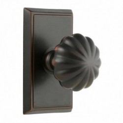 Melon Knob Classic Brass Passage Knobset