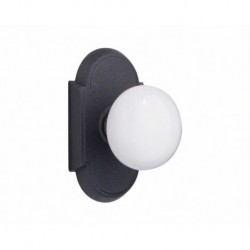Madison Ivory Knob Wrought Steel Privacy Knobset