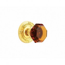 Old Town Amber Knob Crystal Privacy Knobset