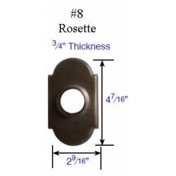 Cortina Brass Key Leverset / N8 Rosette