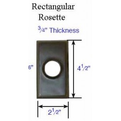 Cortina Brass Key Leverset / Rectangular Rosette