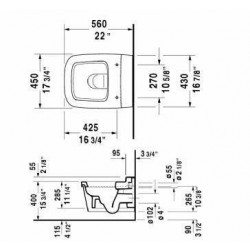 Starck 2 Wall Mounted Toilet 253309