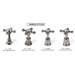 Barber Wilsons Pair of 1/2" Pillar Taps with a 5" Spout - 2125