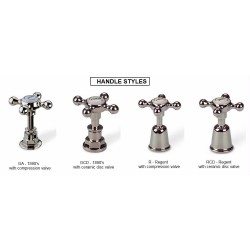 Barber Wilsons Pair High Spout Pillar Taps - 106