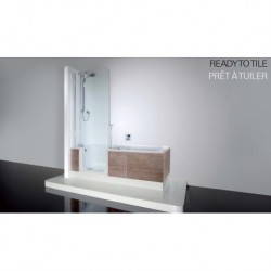 Acryline TwinLine Corner Bathtub and Showering unit TL63