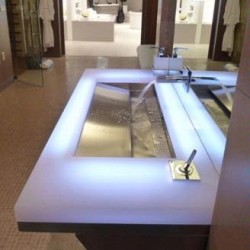Ebb Concept Illuminated Wall-Mounted Sink 9112-WM