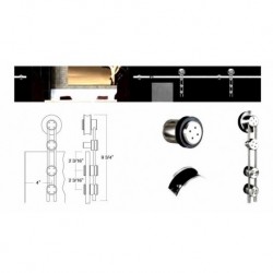 Amba Duetec Guide Rail Hardware For Glass Doors USU74