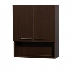 Bathroom Wall-Mounted Storage Cabinet in Espresso (Two-Door)