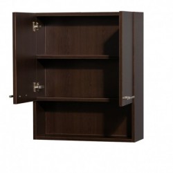 Bathroom Wall-Mounted Storage Cabinet in Espresso (Two-Door)