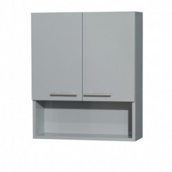 Bathroom Wall-Mounted Storage Cabinet in Dove Gray (Two-Door)