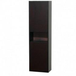 Wall-Mounted Bathroom Cabinet in Espresso with 2 Internal Storage Compartments