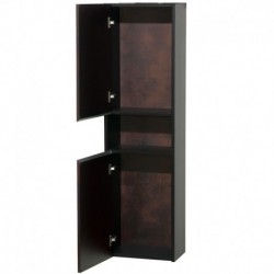 Wall-Mounted Bathroom Cabinet in Espresso with 2 Internal Storage Compartments