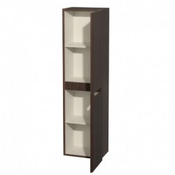 Wall-Mounted Bathroom Storage Cabinet in Espresso (Two-Door)