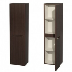 Wall-Mounted Bathroom Storage Cabinet in Espresso (Two-Door)