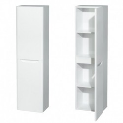 Wall-Mounted Bathroom Storage Cabinet in Glossy White (Two-Door)