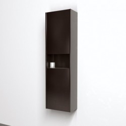 Wall-Mounted Bathroom Storage Cabinet in Espresso with 5 Shelves