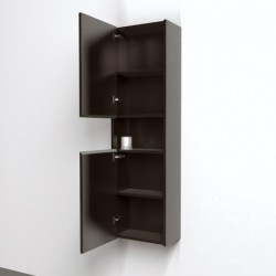 Wall-Mounted Bathroom Storage Cabinet in Espresso with 5 Shelves