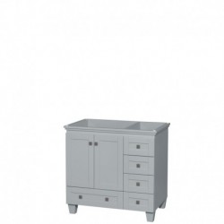 36 inch Single Bathroom Vanity in Oyster Gray, No Countertop, No Sink, and No Mirror