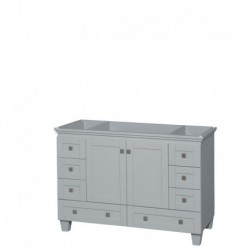 48 inch Single Bathroom Vanity in Oyster Gray, No Countertop, No Sink, and No Mirror