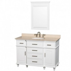 48 inch Single Bathroom Vanity in White with No Countertop, No Sink, No Mirror