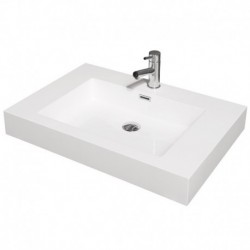 30 inch Single Bathroom Vanity in Dove Gray, Acrylic Resin Countertop, Integrated Sink, and 24 inch Mirror