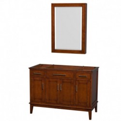 48 inch Single Bathroom Vanity in Light Chestnut, No Countertop, No Sink, and Medicine Cabinet
