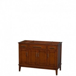 48 inch Single Bathroom Vanity in Light Chestnut, No Countertop, No Sink, and No Mirror