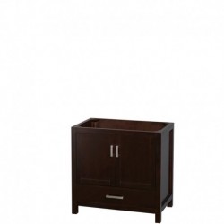36 inch Single Bathroom Vanity in Espresso, No Countertop, No Sink, and No Mirror