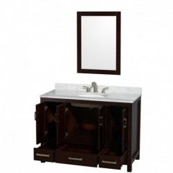 48 inch Single Bathroom Vanity in Espresso, No Countertop, No Sink, and No Mirror