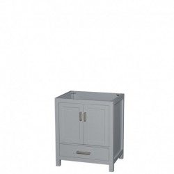 30 inch Single Bathroom Vanity in Gray, No Countertop, No Sink, and No Mirror