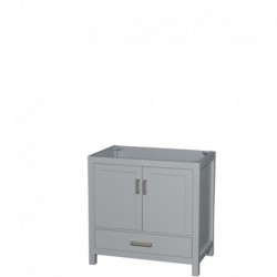 36 inch Single Bathroom Vanity in Gray, No Countertop, No Sink, and No Mirror