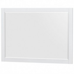 48 inch Single Bathroom Vanity in Glossy White, Acrylic Resin Countertop, Integrated Sink, and 46 inch Mirror