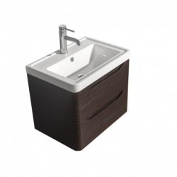 24 inch Single Bathroom Vanity in Espresso, Acrylic-Resin Countertop, Integrated Sink, and 24 inch Mirror