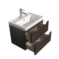 24 inch Single Bathroom Vanity in Espresso, Acrylic-Resin Countertop, Integrated Sink, and 24 inch Mirror