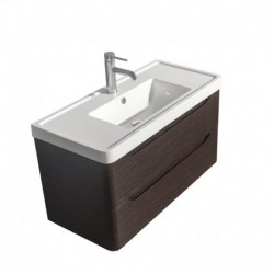 36 inch Single Bathroom Vanity in Espresso, Acrylic-Resin Countertop, Integrated Sink, and 24 inch Mirror