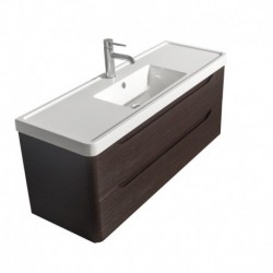 48 inch Single Bathroom Vanity in Espresso, Acrylic-Resin Countertop, Integrated Sink, and 46 inch Mirror