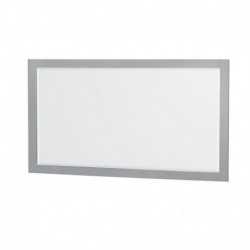 60 inch Single Bathroom Vanity in Gray, White Carrera Marble Countertop, Undermount Oval Sink, and 58 inch Mirror