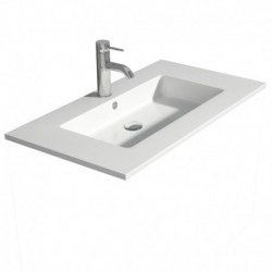 36 inch Single Bathroom Vanity in Dove Gray, Acrylic Resin Countertop, Integrated Sink, and 24 inch Mirror