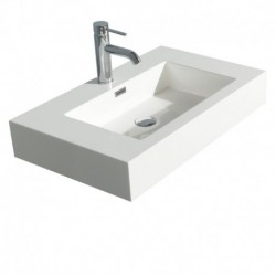 30 inch Single Bathroom Vanity in Espresso, Acrylic Resin Countertop, Integrated Sink, and 24 inch Mirror
