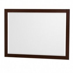 48 inch Single Bathroom Vanity in Espresso, Acrylic Resin Countertop, Integrated Sink, and 46 inch Mirror
