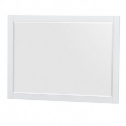 48 inch Single Bathroom Vanity in Glossy White, Acrylic Resin Countertop, Integrated Sink, and 46 inch Mirror