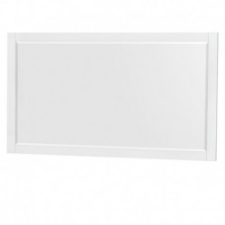 60 inch Double Bathroom Vanity in Glossy White, Acrylic Resin Countertop, Integrated Sinks, and 58 inch Mirror