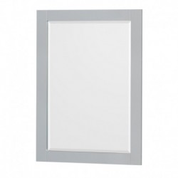 72 inch Double Bathroom Vanity in Dove Gray, Acrylic Resin Countertop, Integrated Sinks, and 24 inch Mirrors