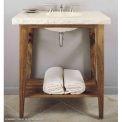 Wood Stand With Integral Bowl