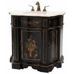 Ambella Floral Ebony Sink Chest 10408-110-301